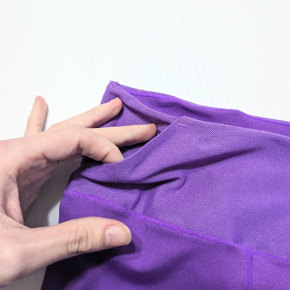 Nike One Luxe Icon Clash Mid-Rise Crop Training Tights Purple Size L - Picture 12 of 16